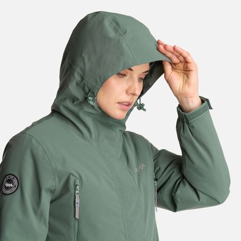Chaqueta Mujer Mountains Live B-Dry Long Jacket Verde Musgo Lippi-5