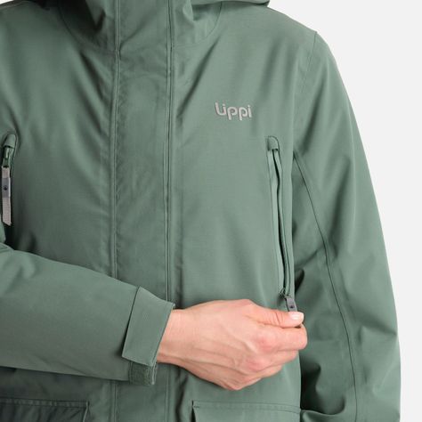 Chaqueta Mujer Mountains Live B-Dry Long Jacket Verde Musgo Lippi-6