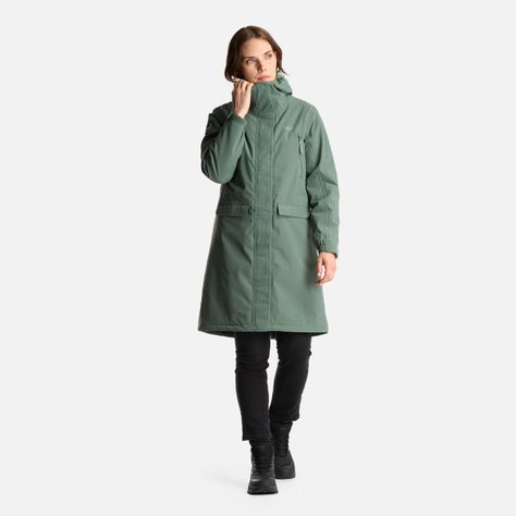 Chaqueta Mujer Mountains Live B-Dry Long Jacket Verde Musgo Lippi-9
