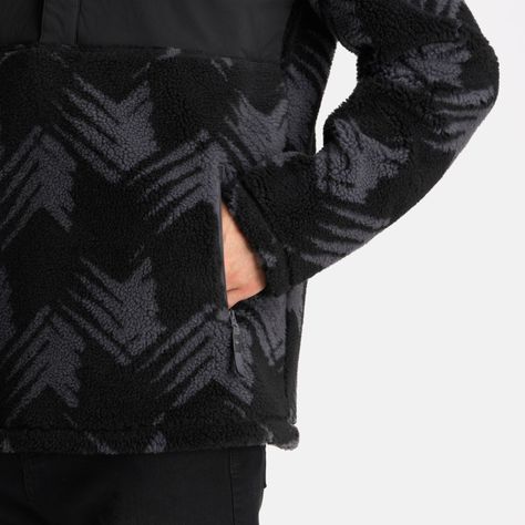 Chaqueta Hombre Glaciar Sherpa-Pro 1/4 Zip Jacket Print Negro Lippi-6