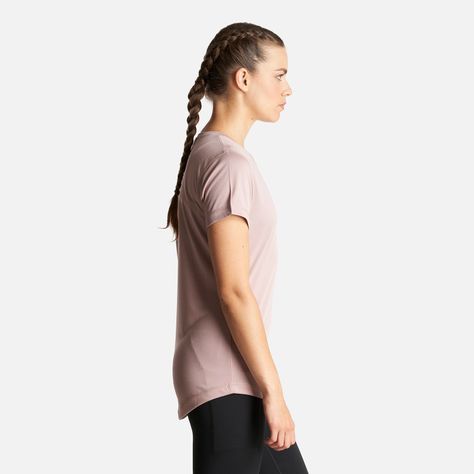 Polera Mujer Core Q-Dry T-Shirt Rosa Claro Lippi-3