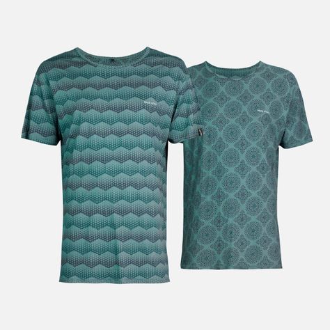 Polera Hombre Bi-Curioso Print Jade Haka Honu-0