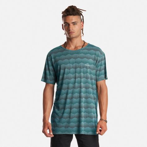 Polera Hombre Bi-Curioso Print Jade Haka Honu-1