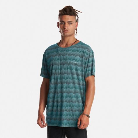 Polera Hombre Bi-Curioso Print Jade Haka Honu-2