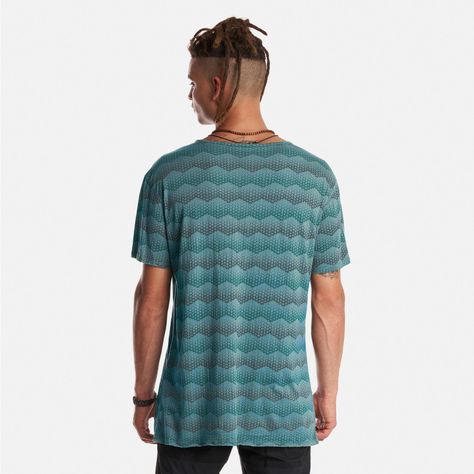 Polera Hombre Bi-Curioso Print Jade Haka Honu-3