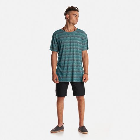 Polera Hombre Bi-Curioso Print Jade Haka Honu-6