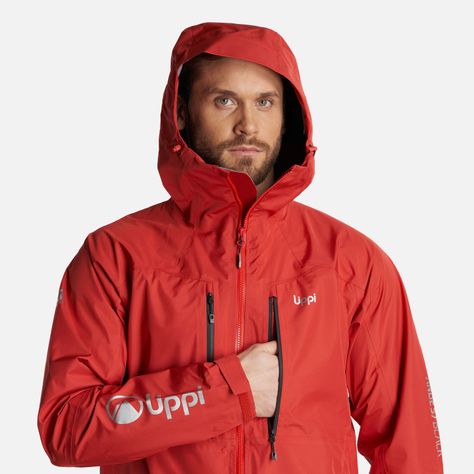 Chaqueta Hombre Granite B-Dry Hoody Jacket Rojo Lippi-4