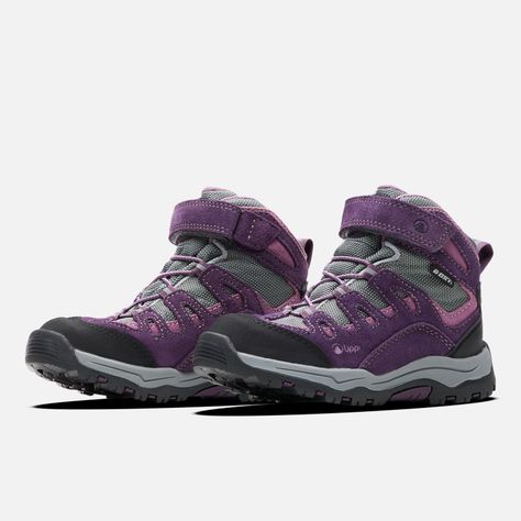Botín Niña Puelo CS HI Velcro Morado Lippi-3
