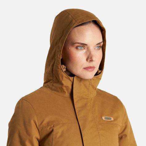 Chaqueta Mujer Peumo Canvas Hoody Jacket Mostaza Lippi I23-4