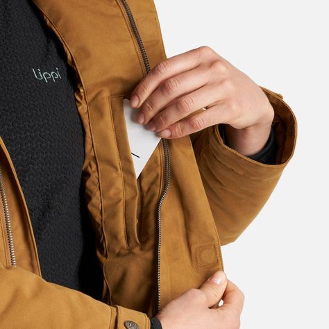 Chaqueta Mujer Peumo Canvas Hoody Jacket Mostaza Lippi I23-6