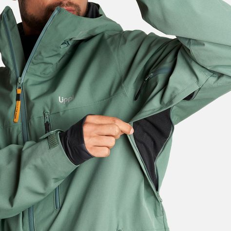Chaqueta Hombre Sierra Nevada B-Dry Light Hoody Jacket Verde Botella Lippi-5