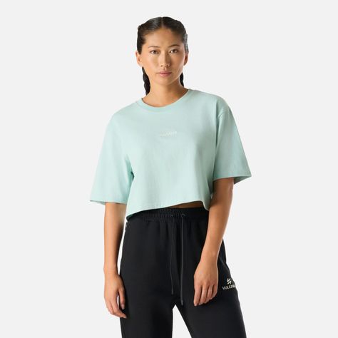 Polera Mujer Cool Down Crop T-Shirt Jade Vulcano-0