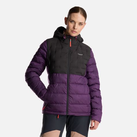 Chaqueta Mujer Bazpur EVO Down Hoody Jacket Morado Lippi-0