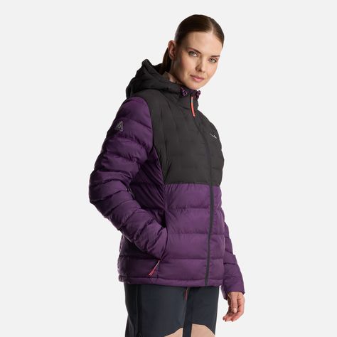 Chaqueta Mujer Bazpur EVO Down Hoody Jacket Morado Lippi-1