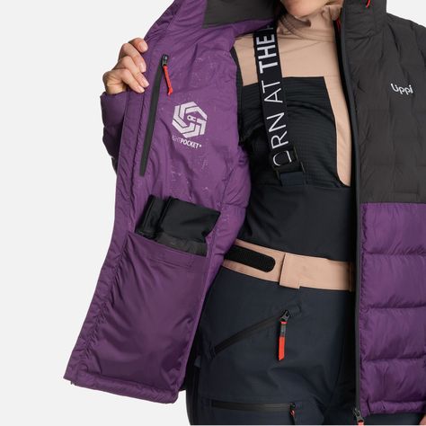 Chaqueta Mujer Bazpur EVO Down Hoody Jacket Morado Lippi-7