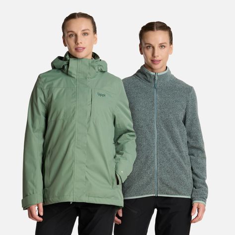 Chaqueta Mujer Tres Cruces Fusion-3 Jade Oscuro Lippi I25-0