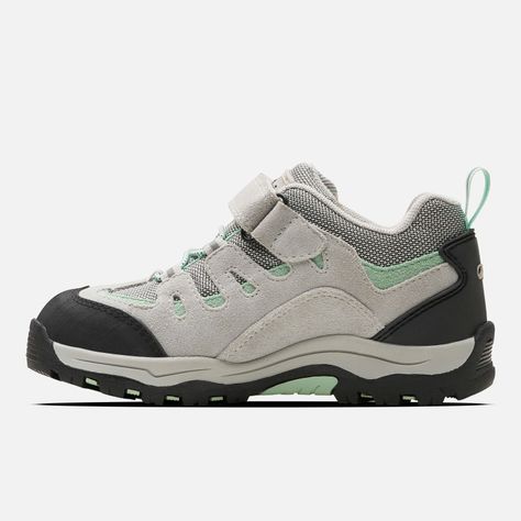 Zapato Niña  Puelo CS Low Velcro Gris Claro Verde Agua Lippi-1