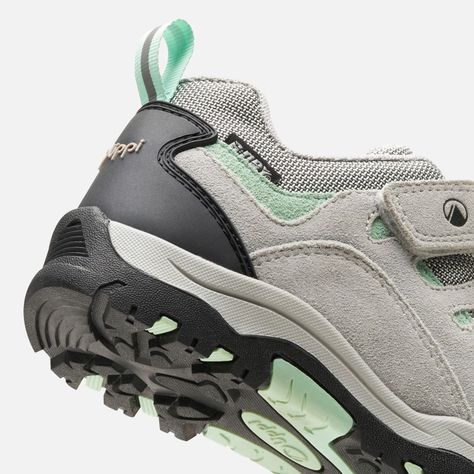 Zapato Niña  Puelo CS Low Velcro Gris Claro Verde Agua Lippi-7