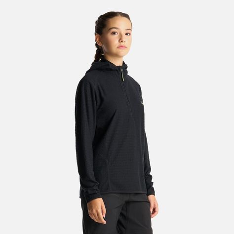 Poleron Teen Girl Mild Nano-F 14 Zip Hoody Negro Lippi I24-2