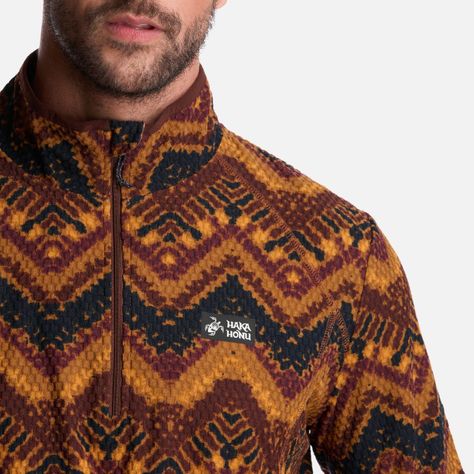 Poleron Hombre Taina Print Cafe Haka Honu-5