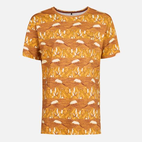 Polera Hombre Taitao Print Mostaza Haka Honu-0