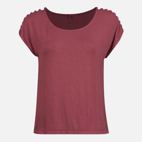 Polera Mujer Botanical T-Shirt Frambuesa Oscuro Lippi-0