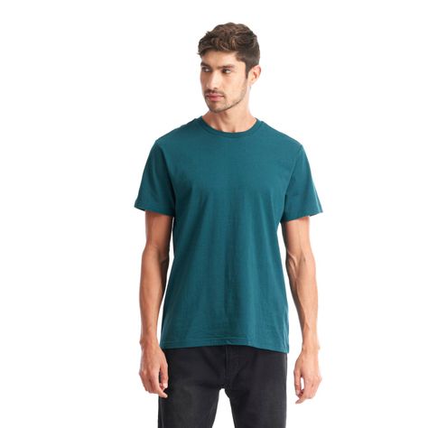 Polera Hombre Liquen Turquesa Oscuro Geography-1