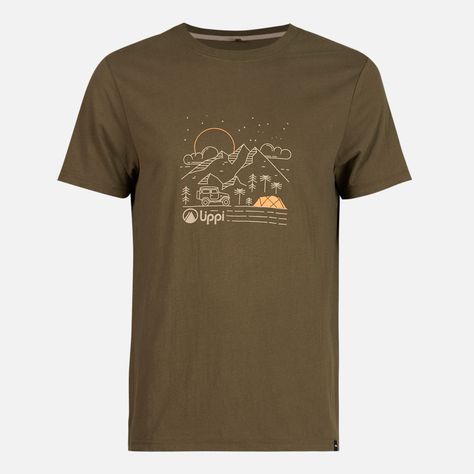 Polera Hombre Night Camp T-Shirt Oliva Oscuro Lippi-0