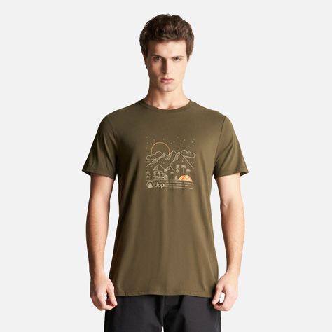 Polera Hombre Night Camp T-Shirt Oliva Oscuro Lippi-1