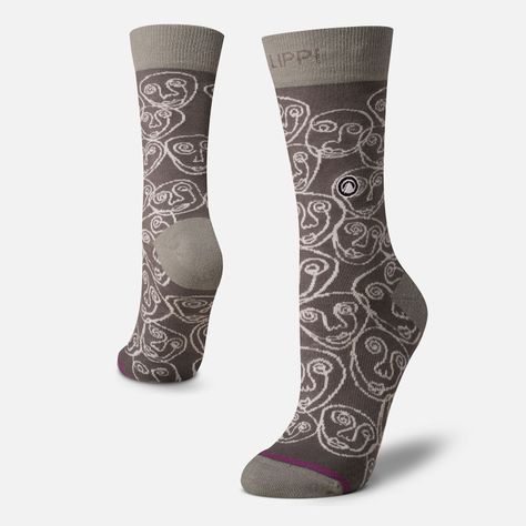 Calcetin Mujer Travel Walk Light Socks Gris Oscuro Lippi-0