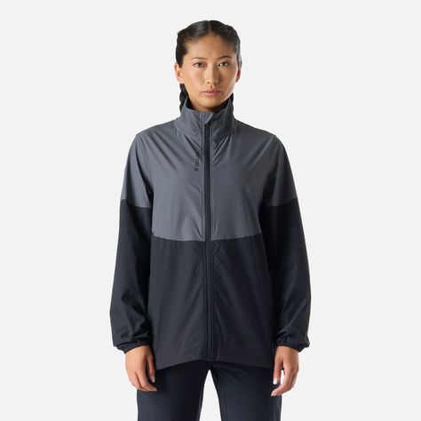 Chaqueta Mujer Tempo Full Zip Windbreaker Negro Vulcano-0