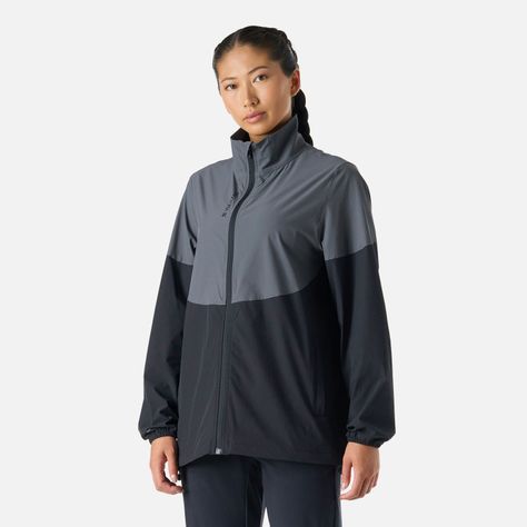 Chaqueta Mujer Tempo Full Zip Windbreaker Negro Vulcano-1
