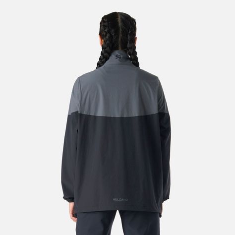 Chaqueta Mujer Tempo Full Zip Windbreaker Negro Vulcano-3