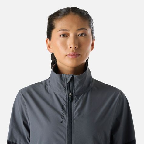 Chaqueta Mujer Tempo Full Zip Windbreaker Negro Vulcano-4