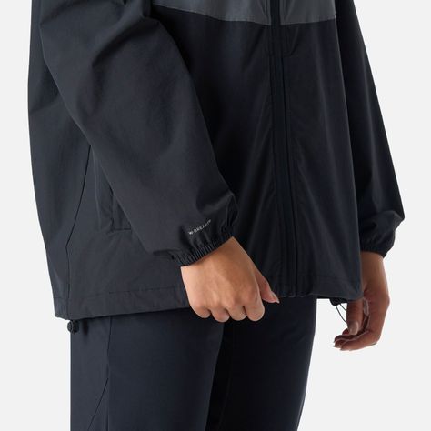 Chaqueta Mujer Tempo Full Zip Windbreaker Negro Vulcano-6