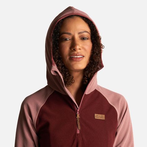 Poleron Mujer Taina Pro Rosa Oscuro Haka Honu-4