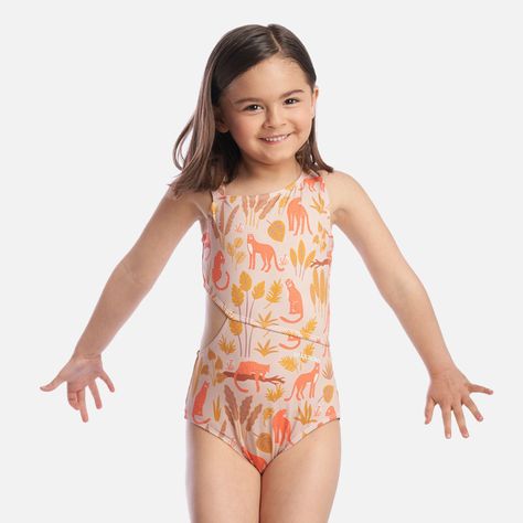 Traje de Baño Niña Watazo Rosa Haka Honu-1