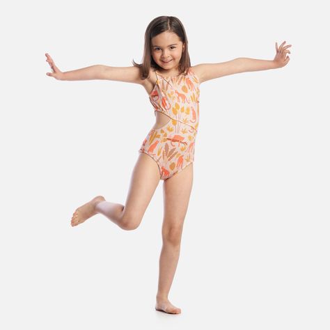 Traje de Baño Niña Watazo Rosa Haka Honu-5