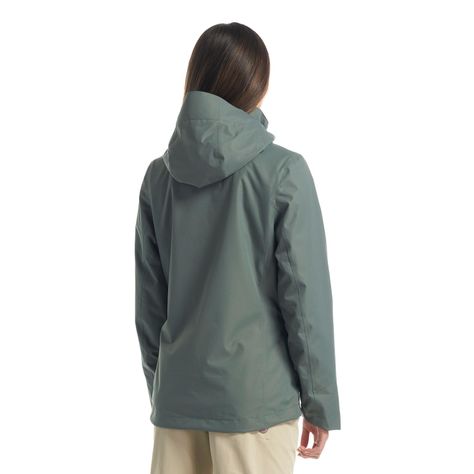 Chaqueta Mujer Tres Cruces Fusion-3 Hoody Jacket Verde Grisaceo Vino Lippi-4