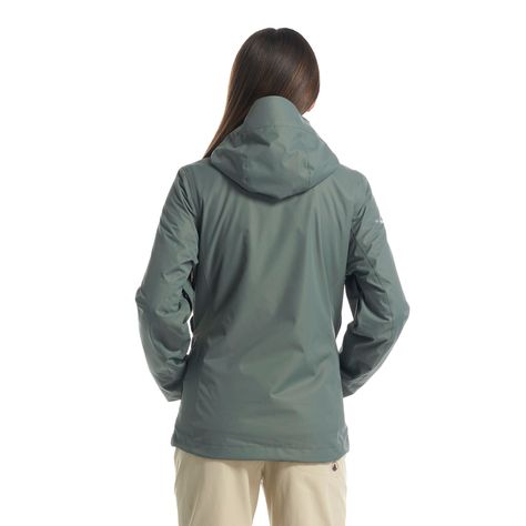 Chaqueta Mujer Tres Cruces Fusion-3 Hoody Jacket Verde Grisaceo Vino Lippi-5