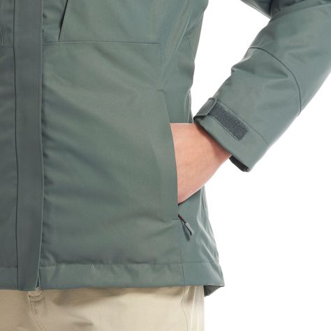 Chaqueta Mujer Tres Cruces Fusion-3 Hoody Jacket Verde Grisaceo Vino Lippi-8