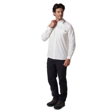 Camisa Hombre Rosselot Long Sleeve Q-Dry Shirt Blanco Lippi I19-1