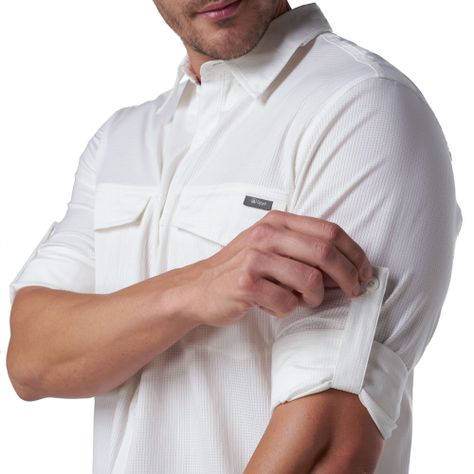 Camisa Hombre Rosselot Long Sleeve Q-Dry Shirt Blanco Lippi I19-3