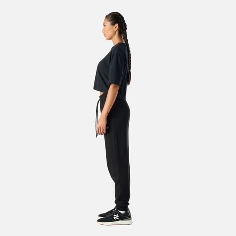 Polera Mujer Cool Down Crop T-Shirt Negro Vulcano-2