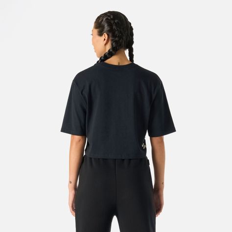Polera Mujer Cool Down Crop T-Shirt Negro Vulcano-3