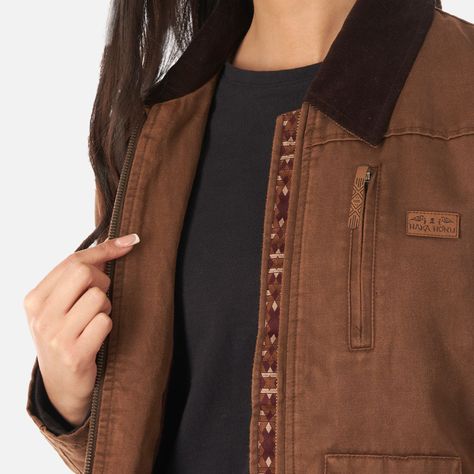 Chaqueta Mujer No-cuero Café Haka Honu-4