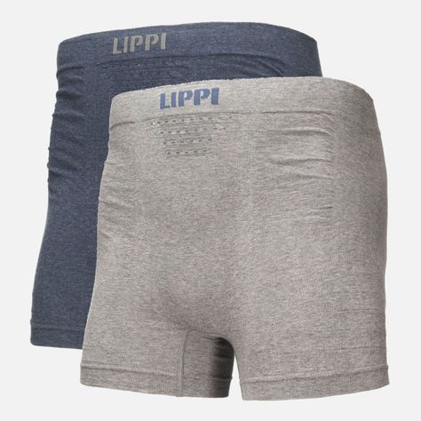 Ropa Interior Hombre Pack Skintec Seamless Boxer Gris Medio y Azul Marino Lippi-0
