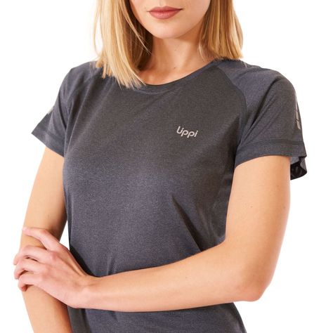 Polera Mujer Core Q-Dry T-Shirt Melange Grafito Lippi-4