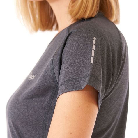 Polera Mujer Core Q-Dry T-Shirt Melange Grafito Lippi-5