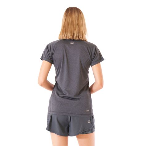 Polera Mujer Core Q-Dry T-Shirt Melange Grafito Lippi-6